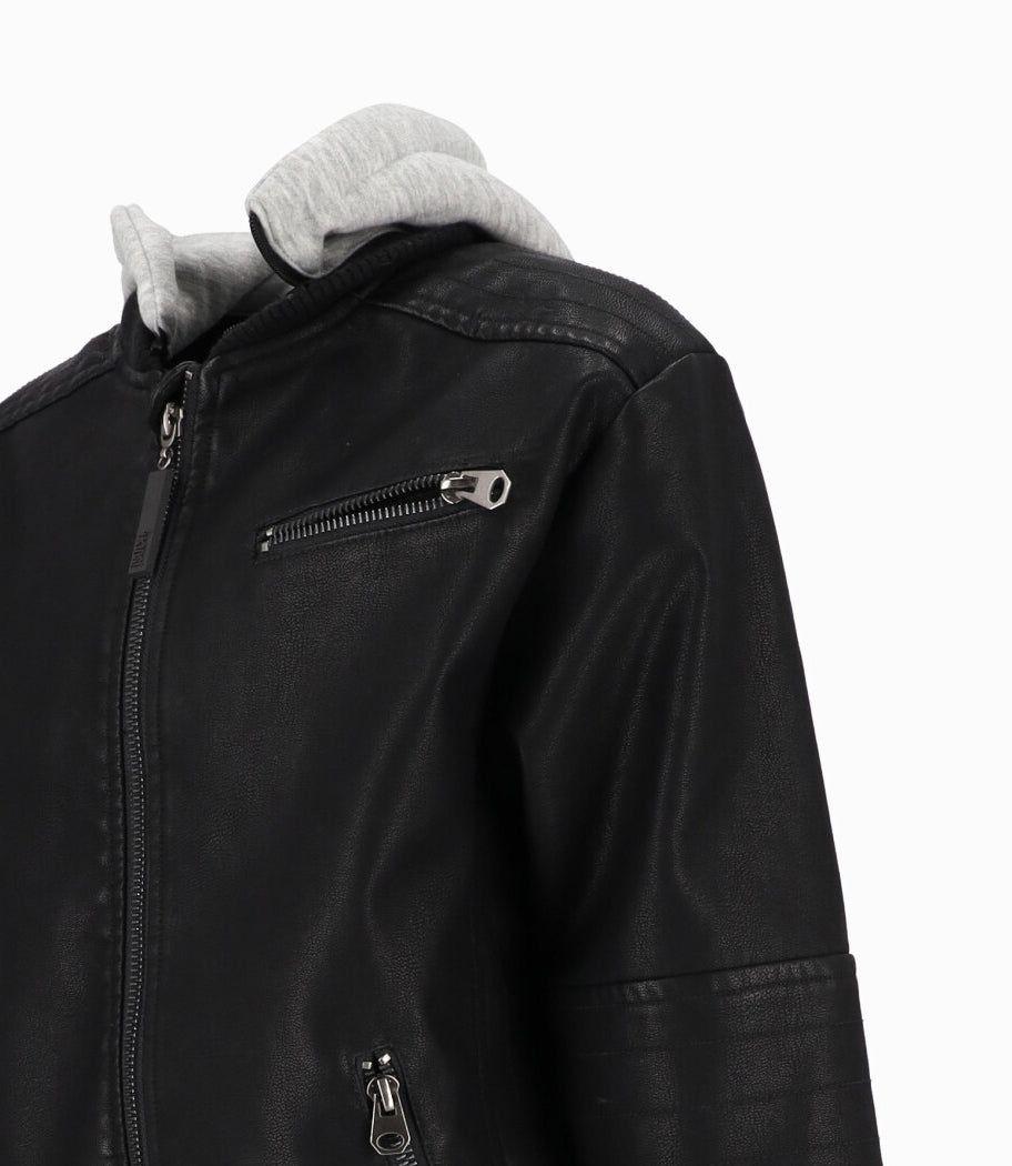 Chaqueta niño cuero negro 4 Kids-2