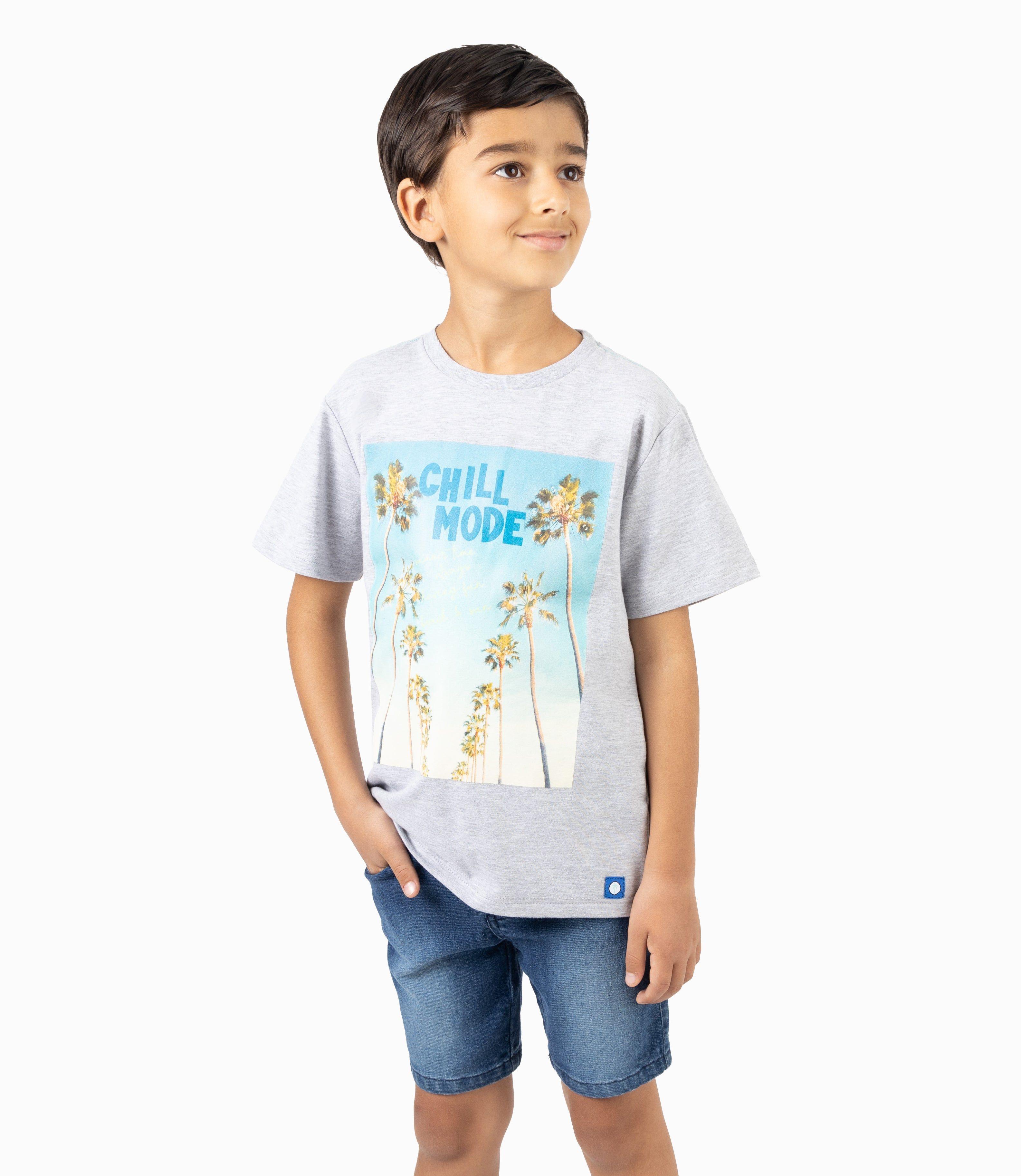 Polera Niño Con Estampado Gris-4