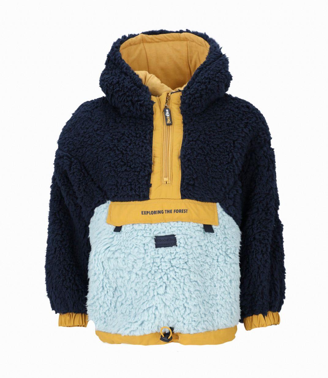 Polerón niño sherpa azul marino Black and Blue-0