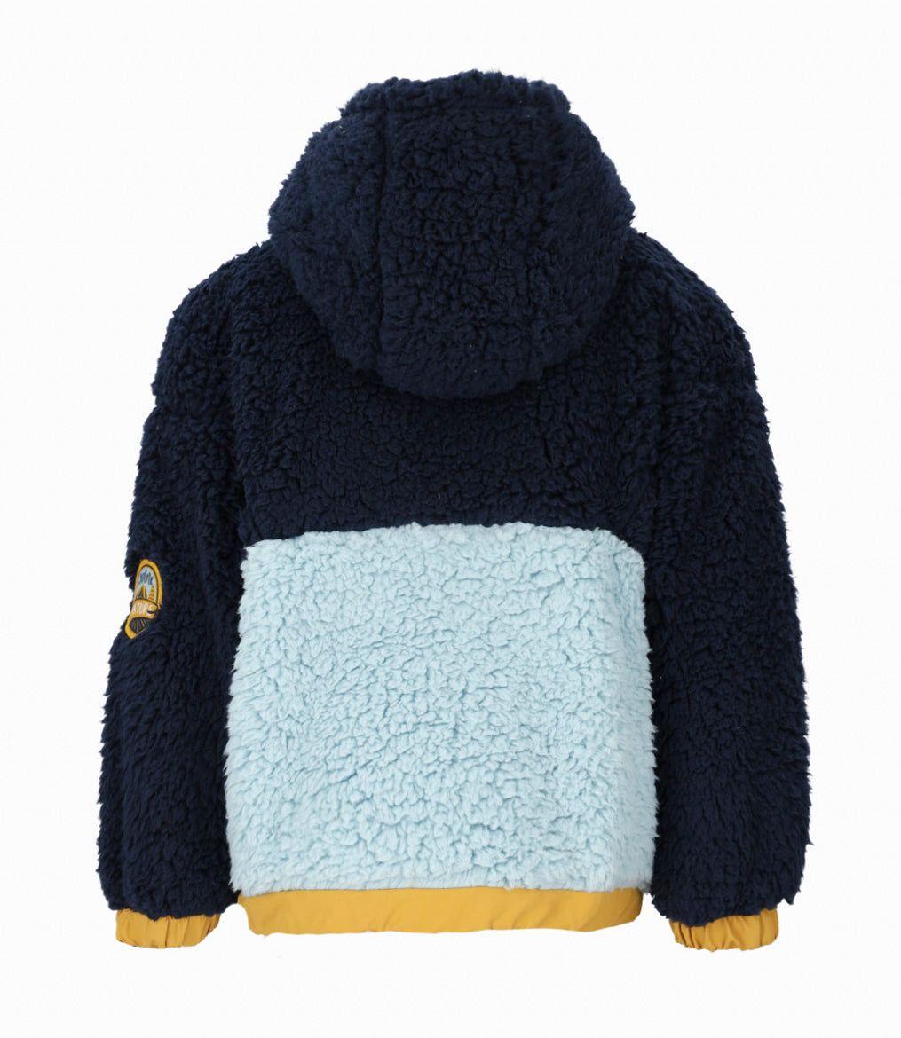 Polerón niño sherpa azul marino Black and Blue-1