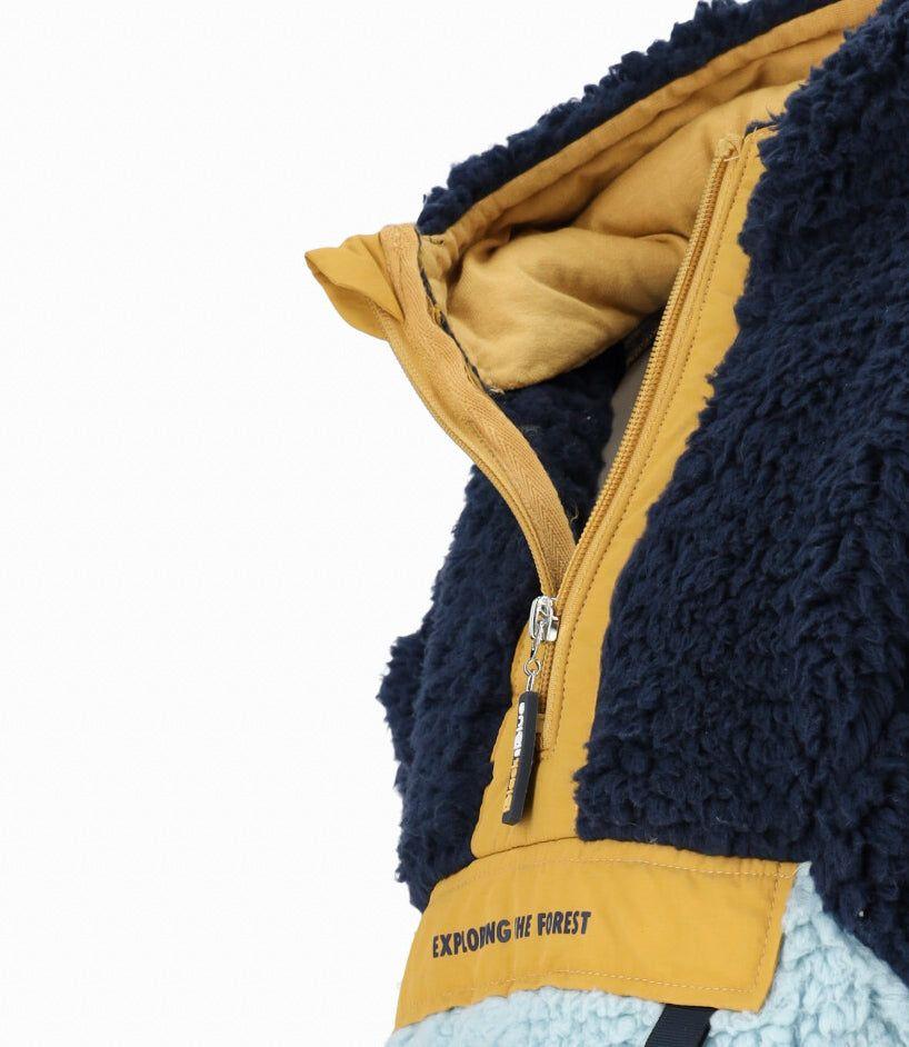 Polerón niño sherpa azul marino Black and Blue-2