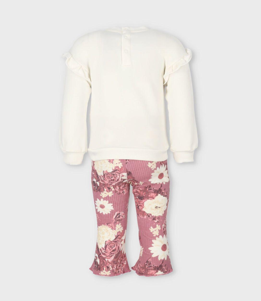Conjunto bebé flare blanco Limonada-1