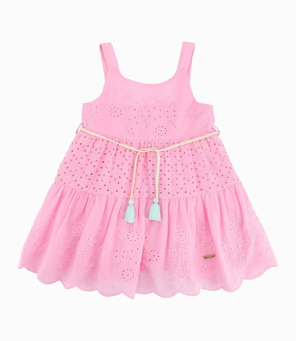 Vestido Bebé Niña Con Diseño Rosado-3