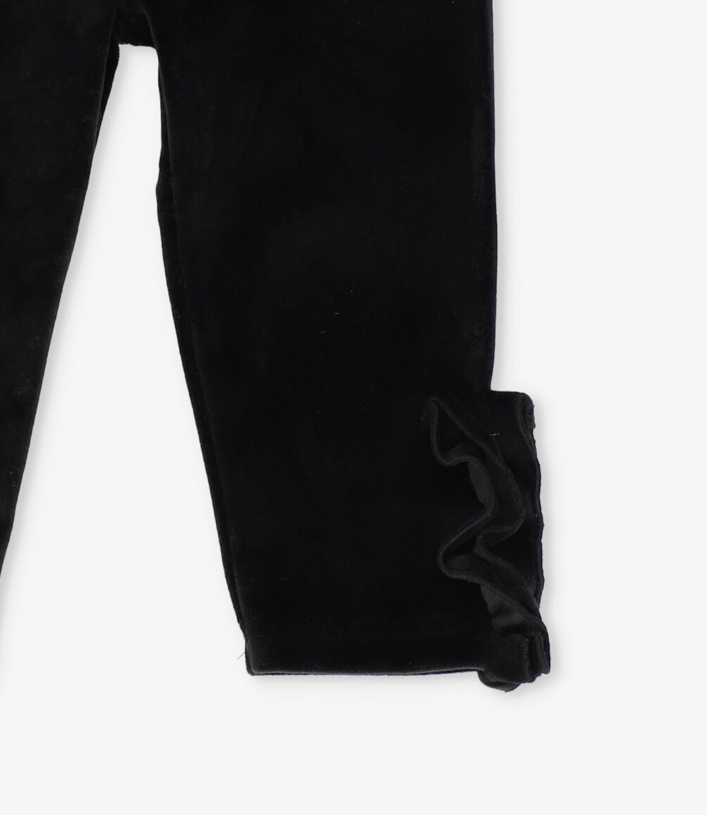 Calza niña con vuelos negro Limonada-2