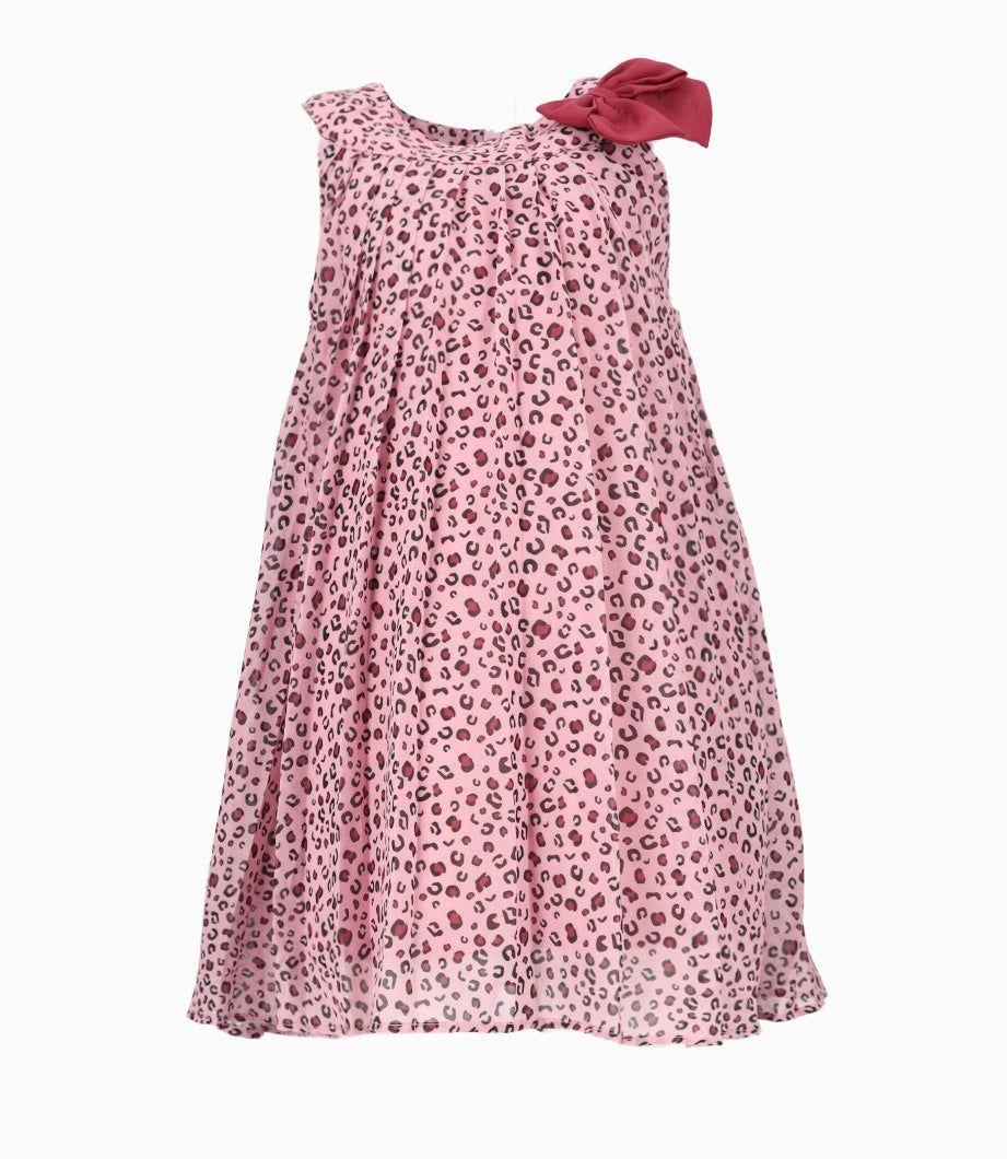Vestido niña cuello halter palo rosa Limonada-0