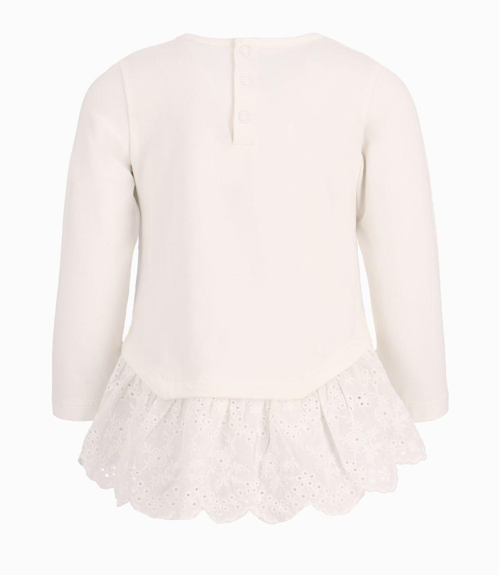 Polera Bebé Niña Con Vuelos Limonada Crudo-5