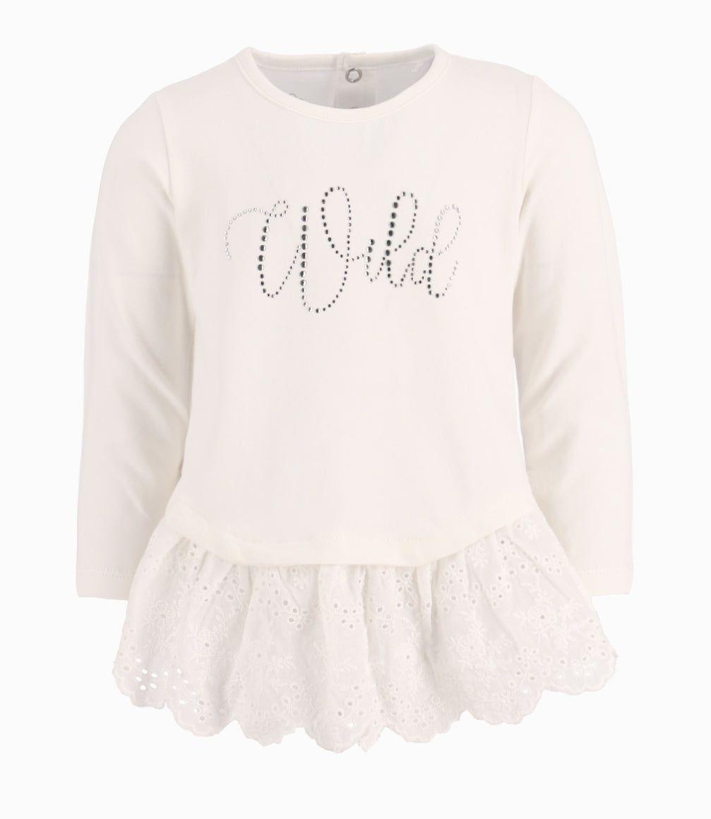Polera Bebé Niña Con Vuelos Limonada Crudo-3