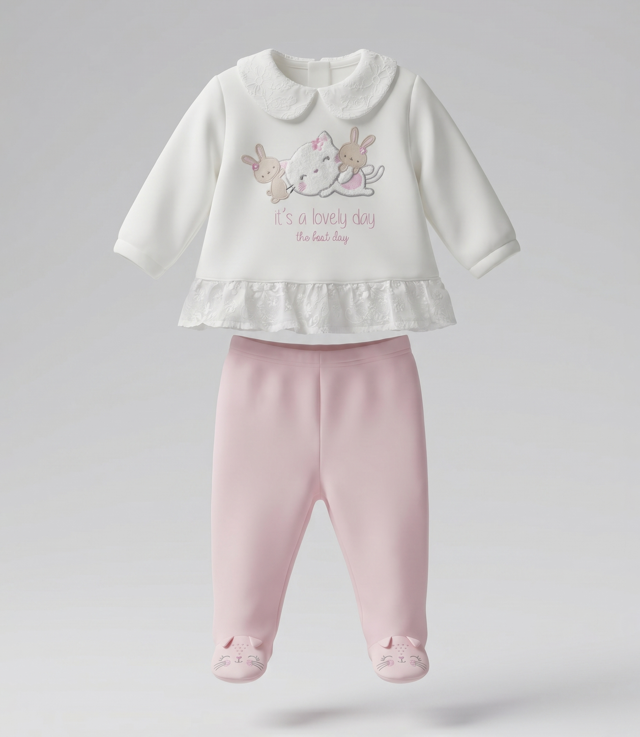 Conjunto recién nacida  F13221270102 rosado 4 Kids-0