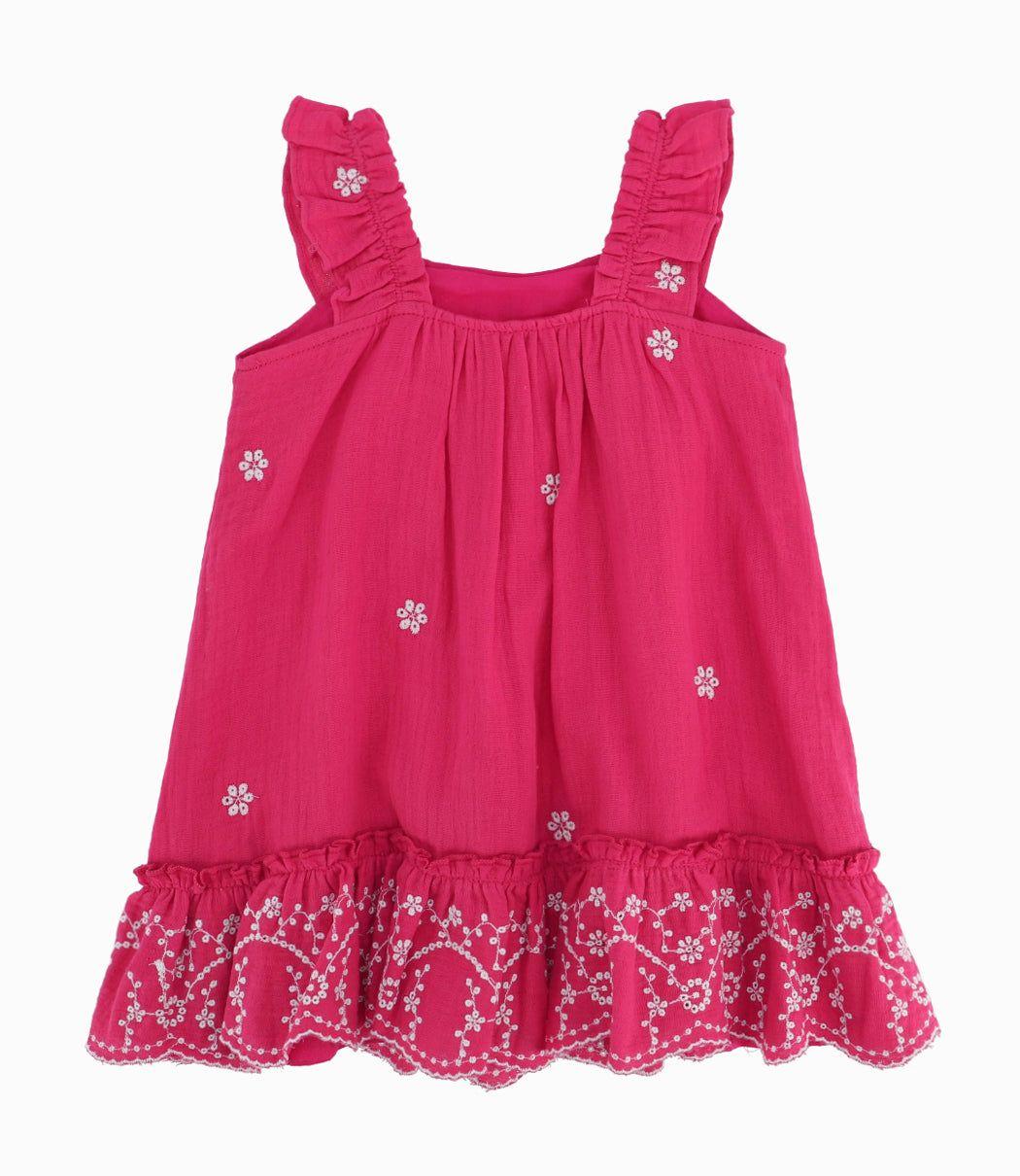 Vestido Bebé Con Flores Bordadas-2
