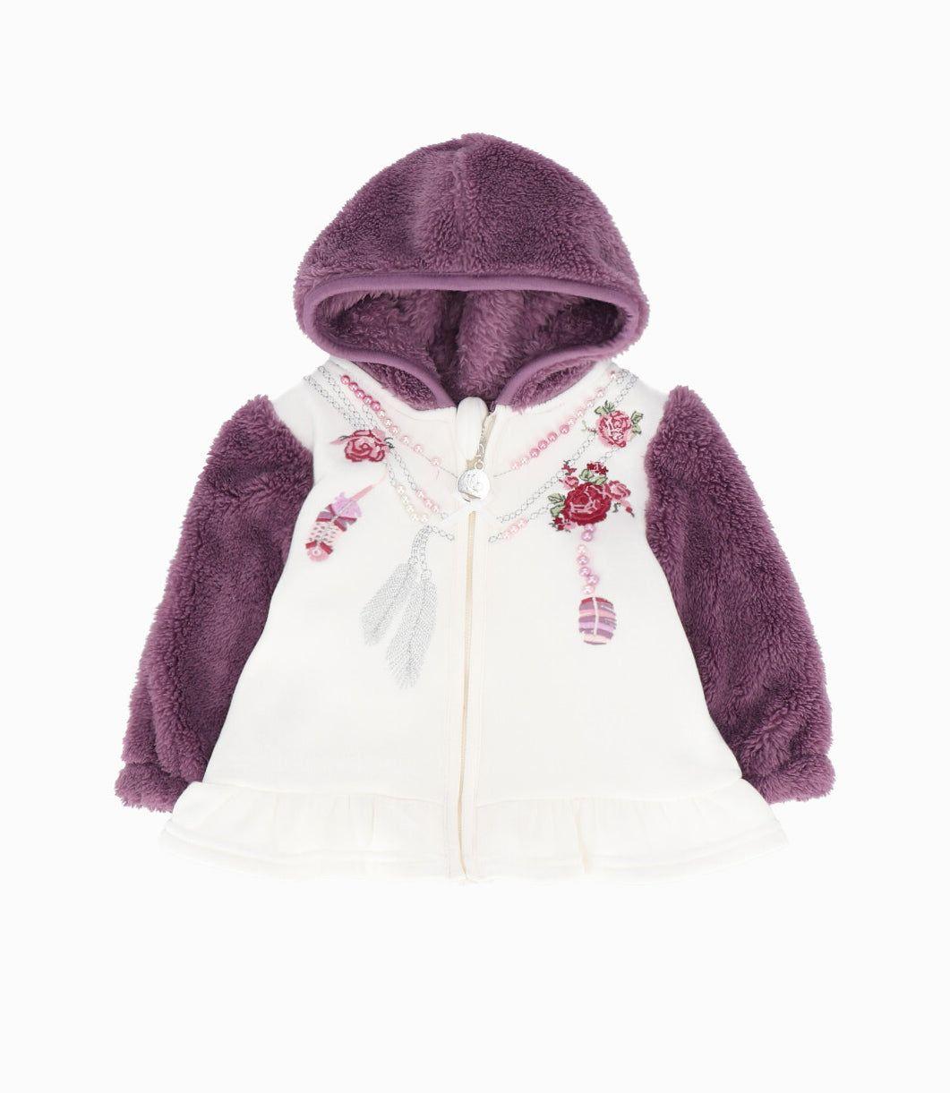 Conjunto buzo recién nacida de polerón y pantalón morado Limonada-1