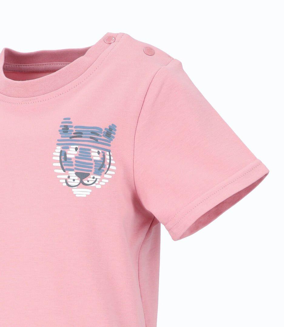 Polera manga corta bebé con tigre rosado Black and Blue-3