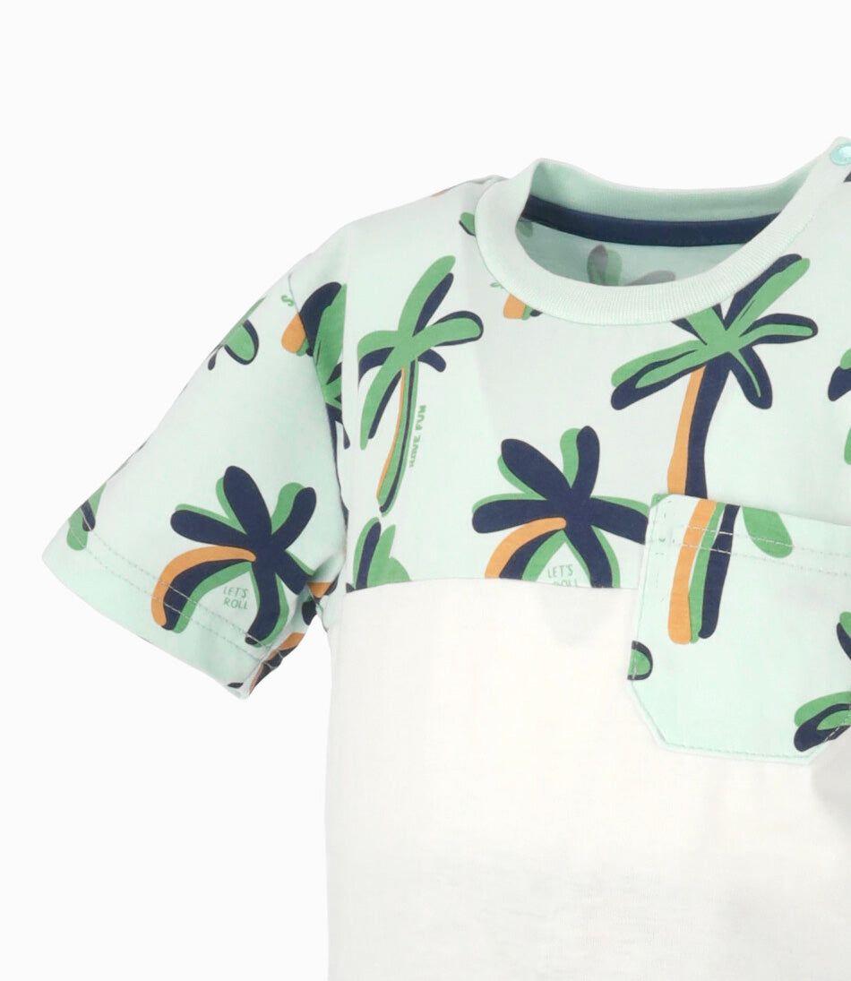 Conjunto niño con palmeras azul 4 Kids-3