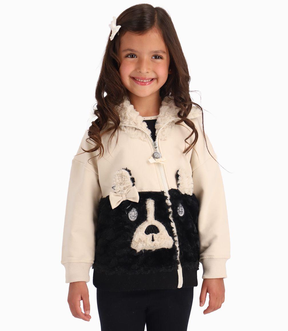 Chaqueta Bulldog Niña Negro Limonada-0