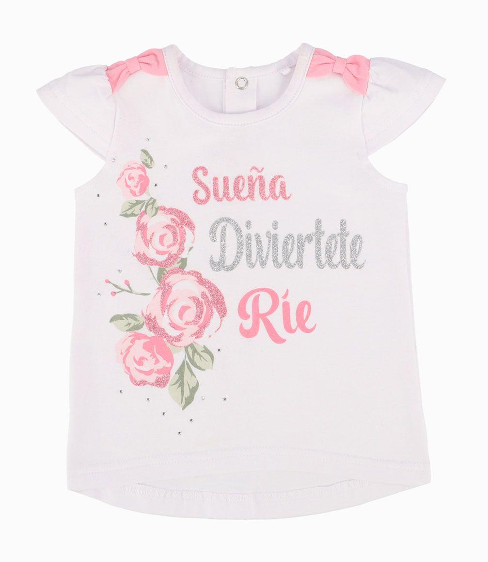 Polera Con Lazos Bebé Niña Rosado Limonada-0