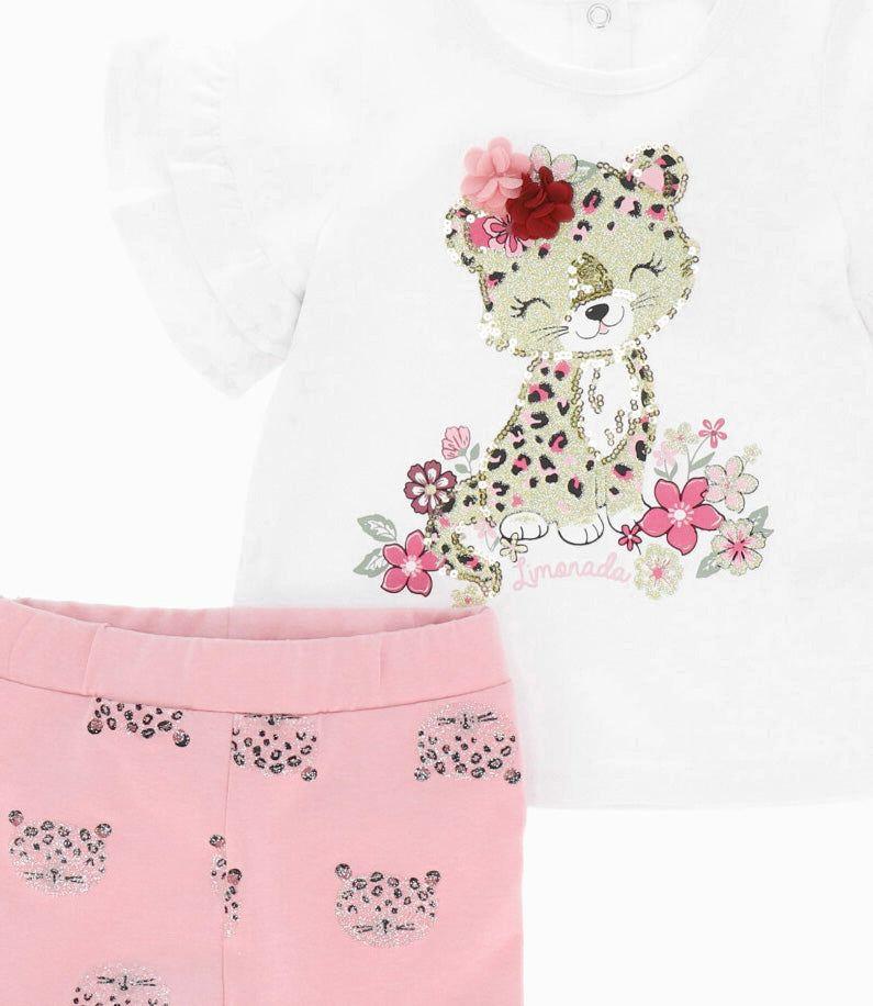 Conjunto bebé con leopardo palo rosa Limonada-3