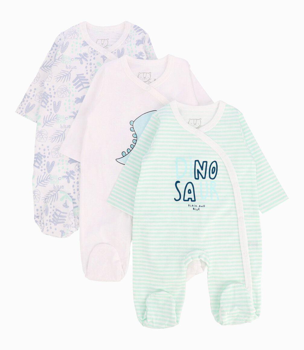 Ajuar 100% Algodón Recién Nacido Blanco Black and Blue-1