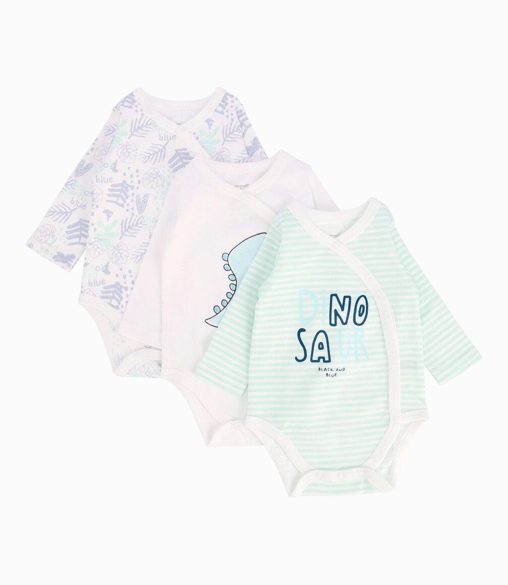 Ajuar 100% Algodón Recién Nacido Blanco Black and Blue-2