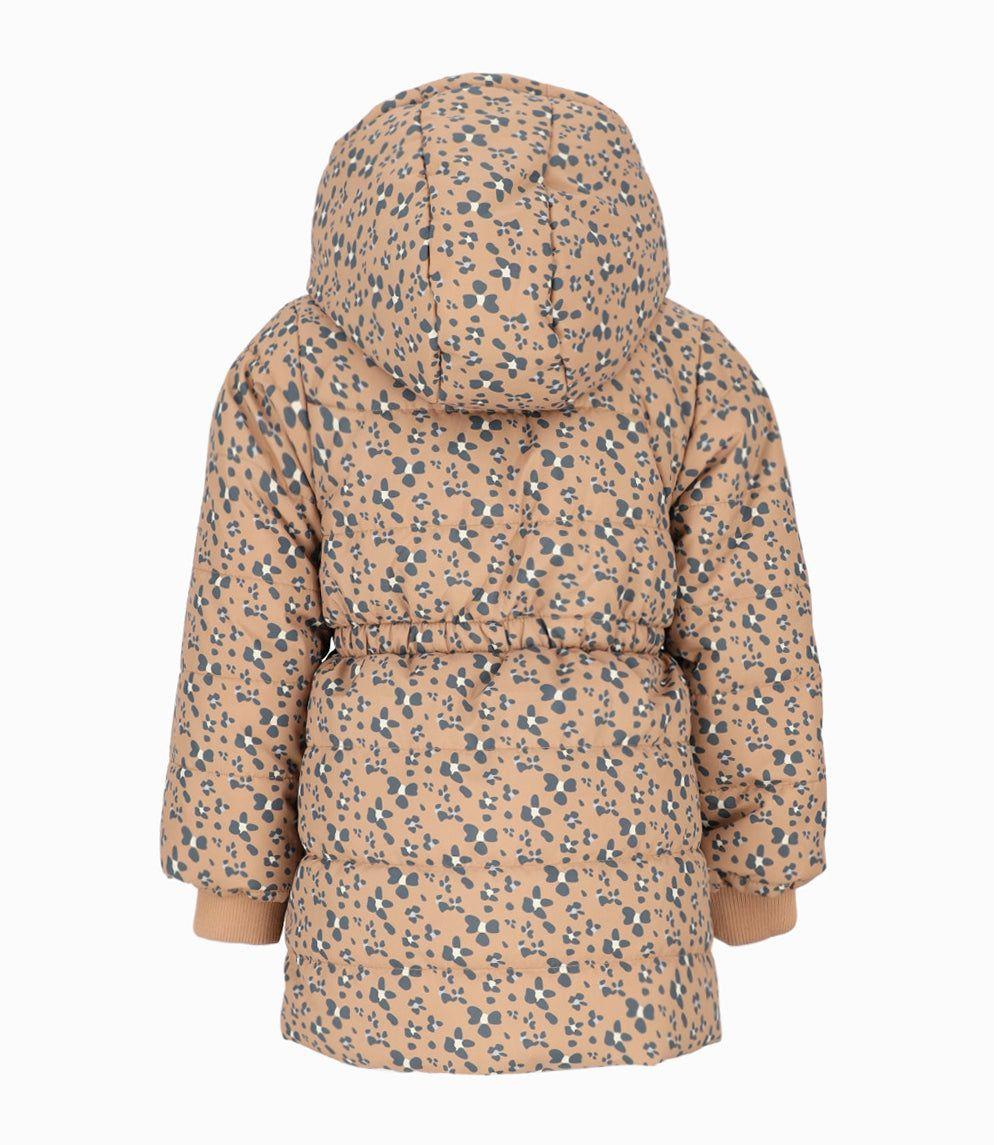 Parka niña con flores café 4 Kids-1