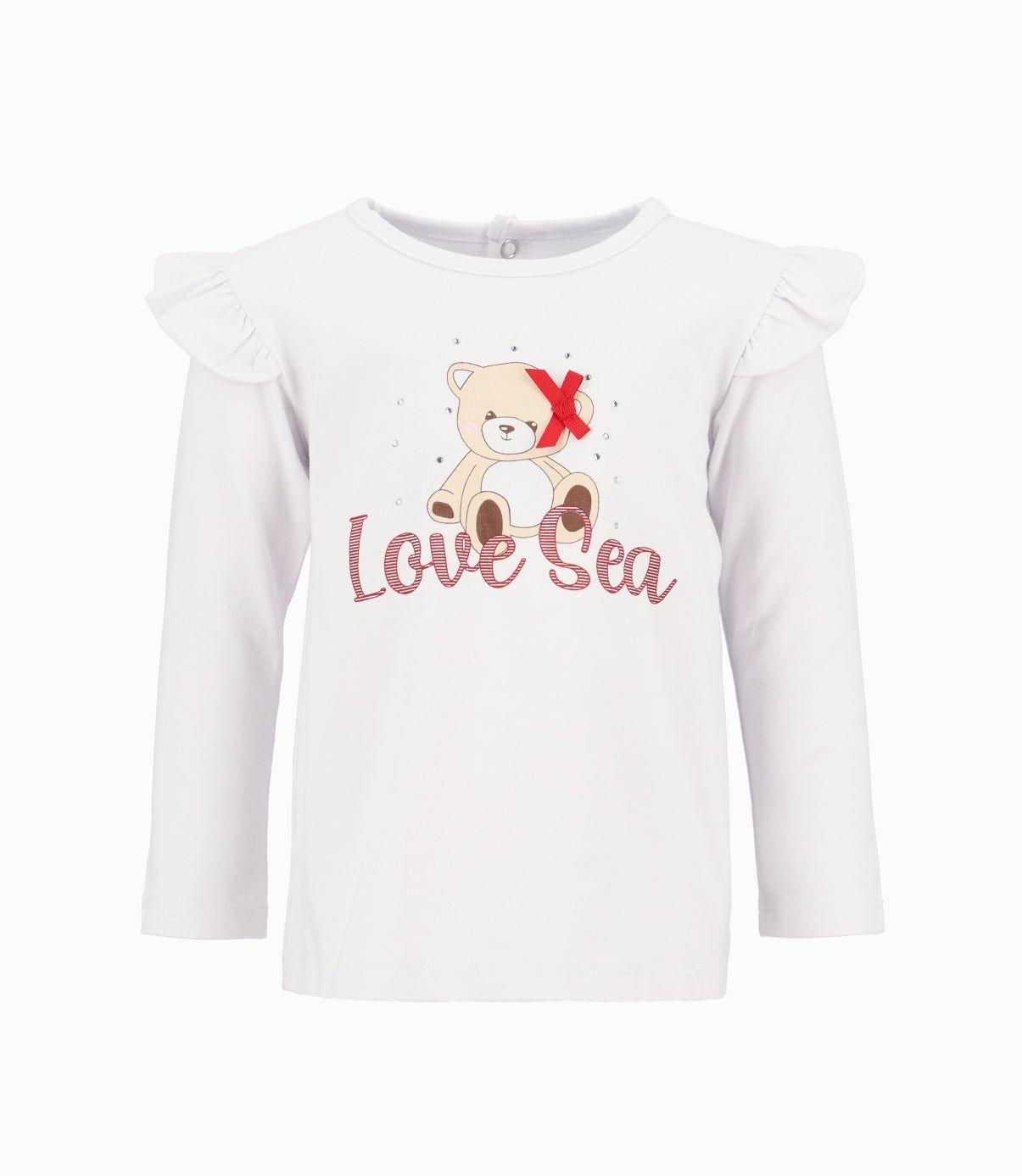 Polera Bebé Con Oso Blanco-8