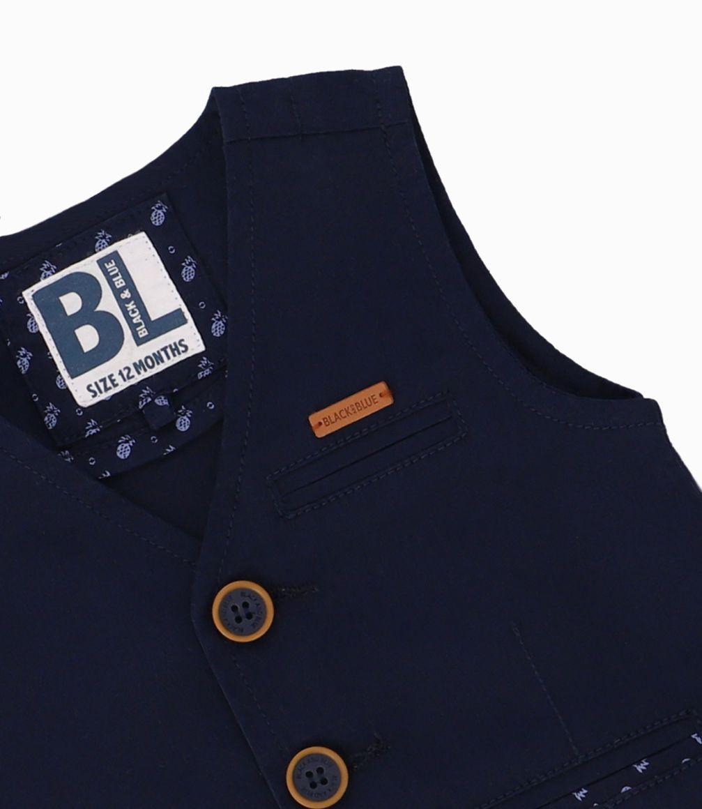 Chaqueta Bebé Tres botones Black and Blue Azul Marino-1