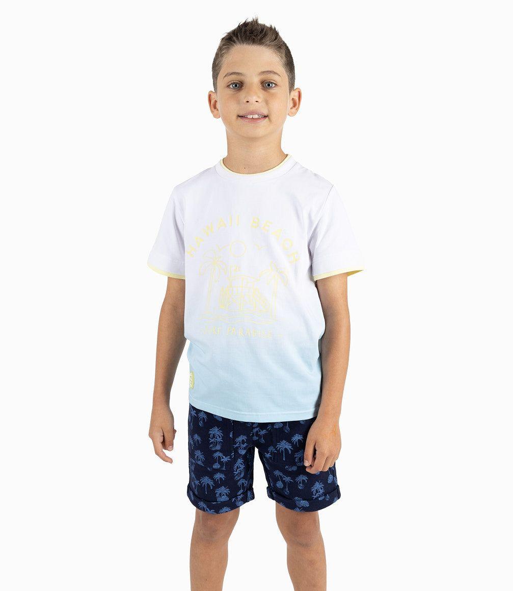 Polera Niño Tie Dye Turquesa-4