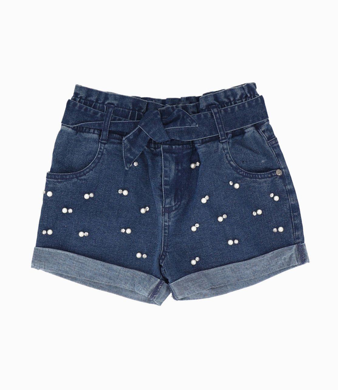 Short niña con lazo azul Limonada-0