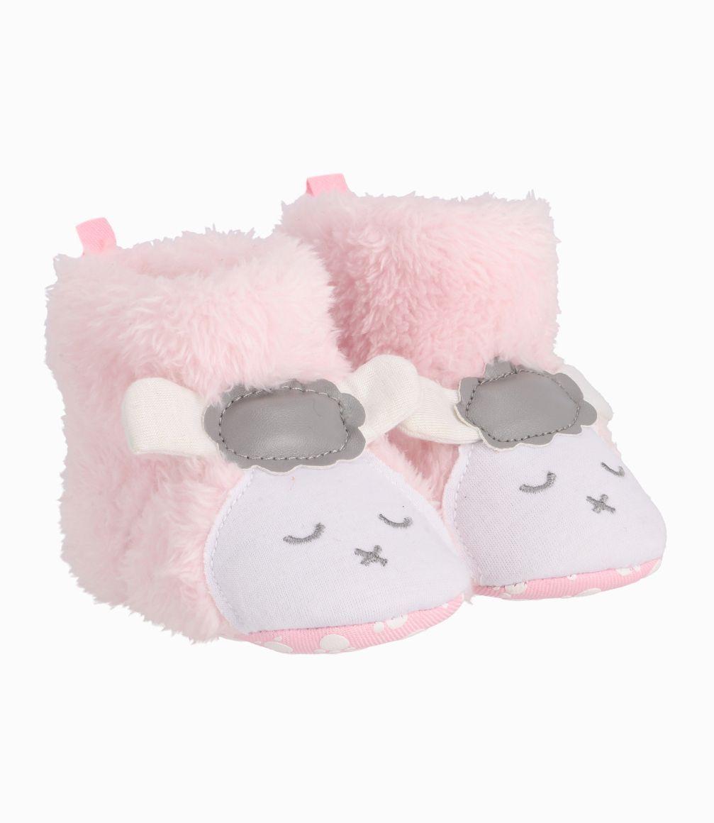 Pantuflas Recién Nacida Con Ovejita 4 Kids Rosado-0