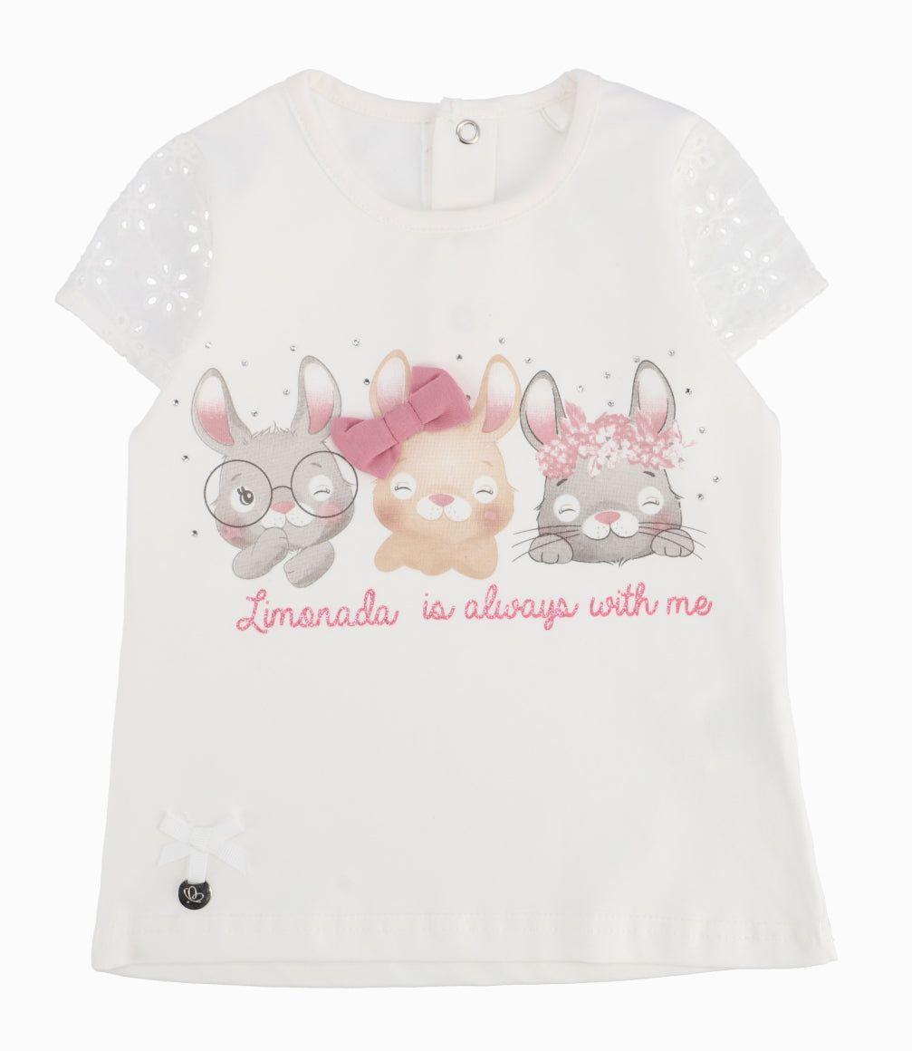 Polera Bebé Con Conejos Y Flores-0