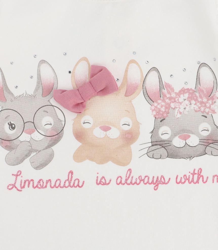 Polera Bebé Con Conejos Y Flores-1