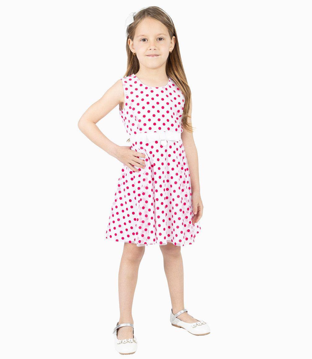 Vestido Niña Con Puntos-4