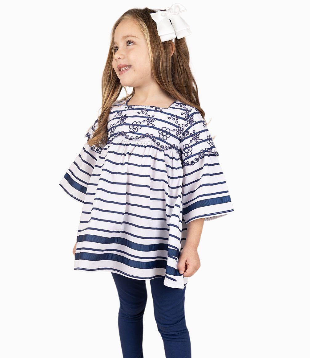 Conjunto Niña De Polera Y Calzas Azul Marino-3