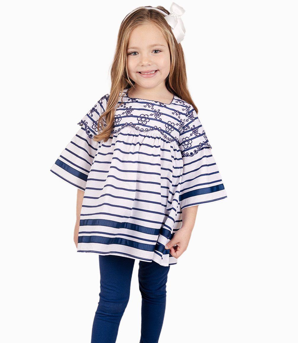 Conjunto Niña De Polera Y Calzas Azul Marino-6