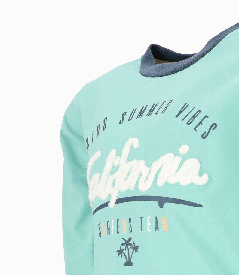 Polera manga larga niño california menta 4 Kids-3