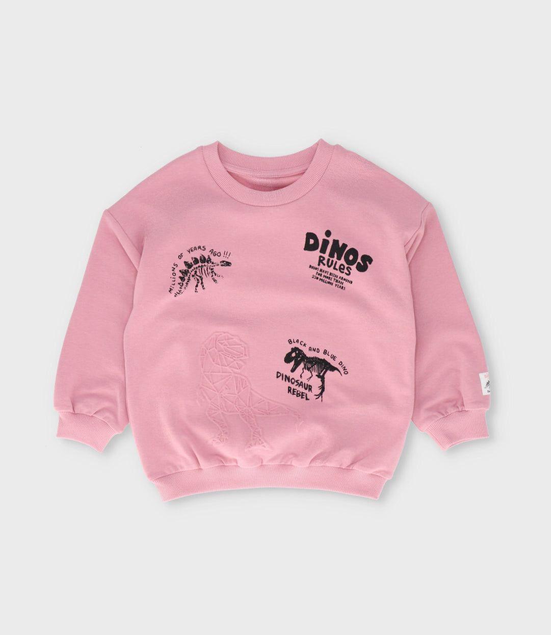 Polerón niño dinos rules rosado Black and Blue-1