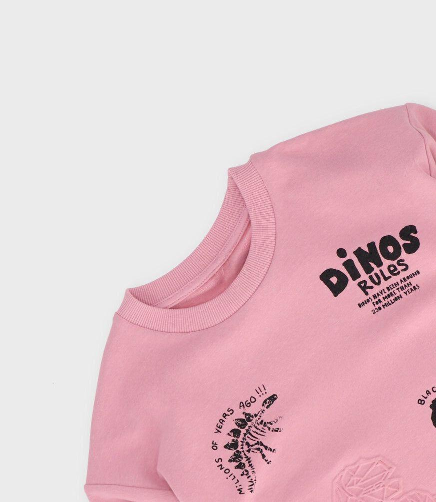 Polerón niño dinos rules rosado Black and Blue-3
