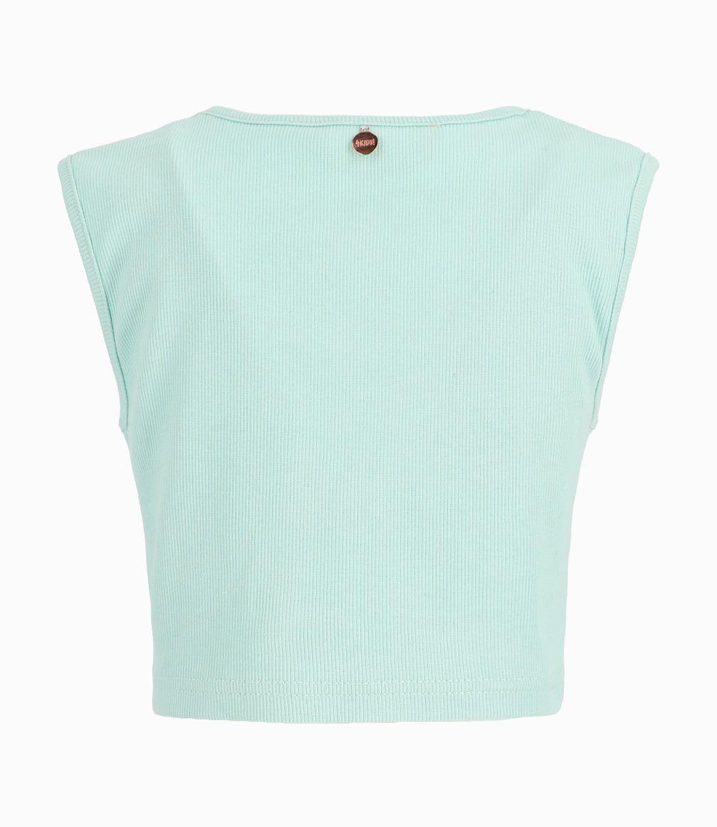 Polera Niña Sin Mangas Menta-1