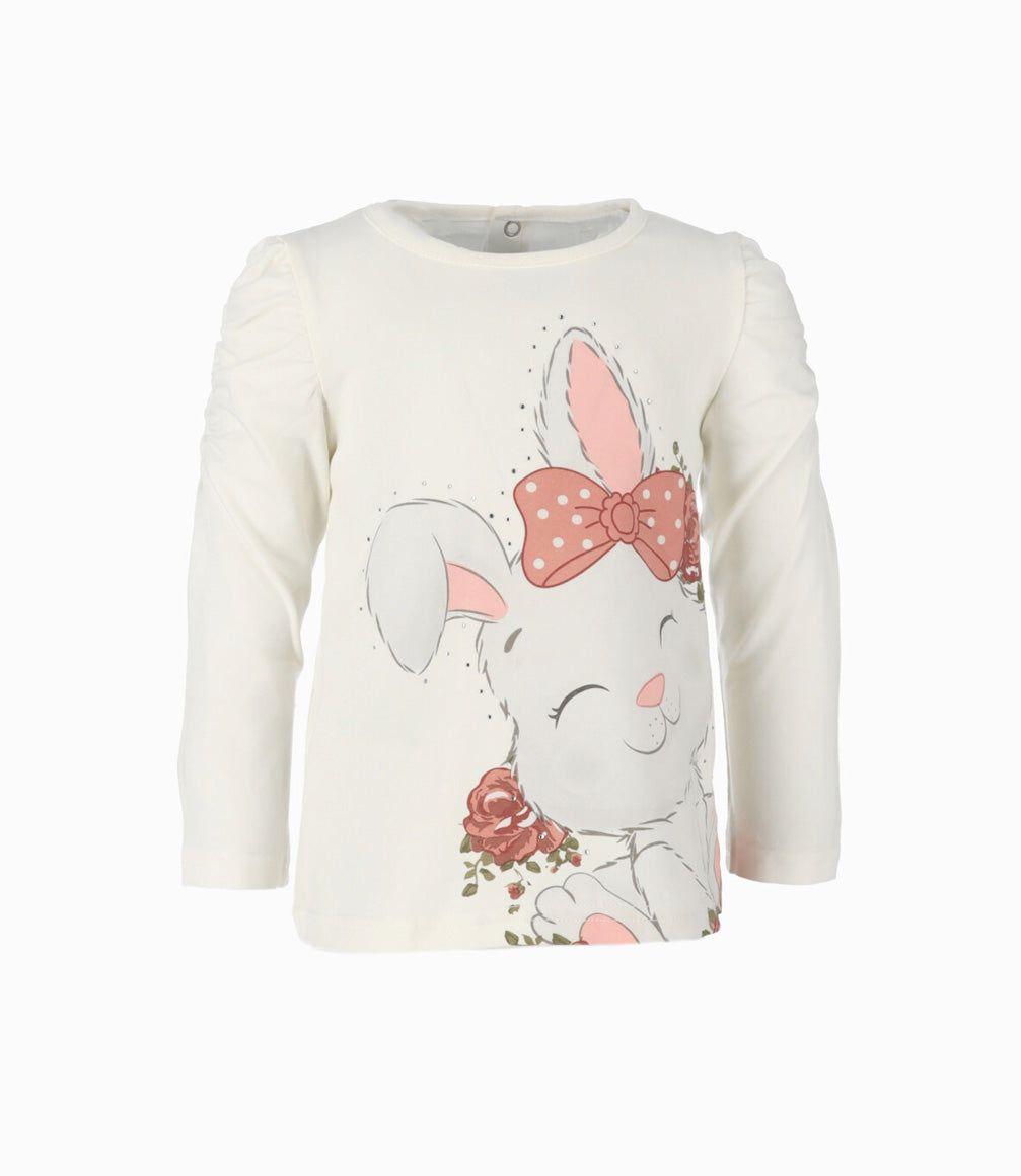 Polera bebé con conejo blanco Limonada-0