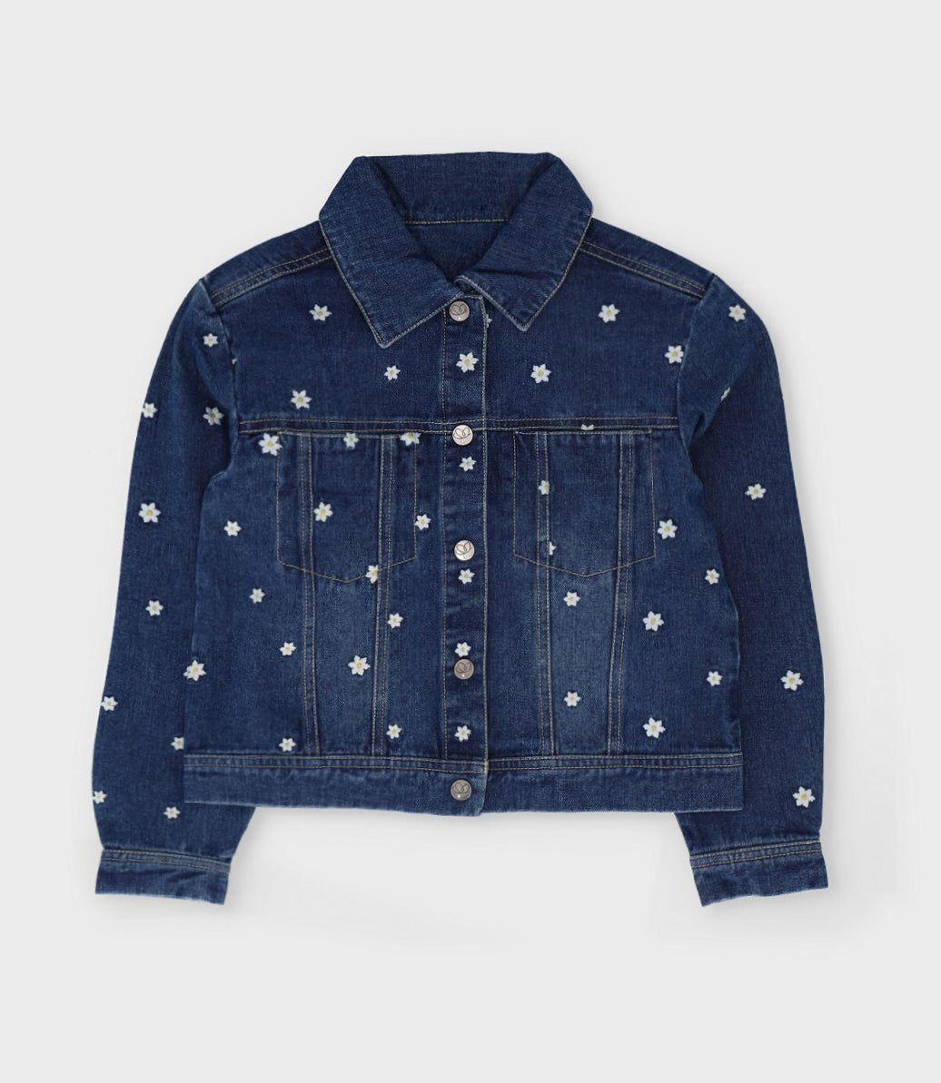 Chaqueta niña con flores azul Limonada-0