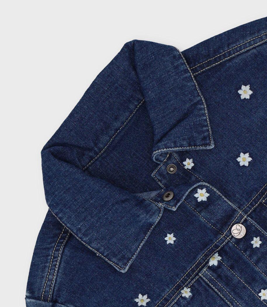 Chaqueta niña con flores azul Limonada-2