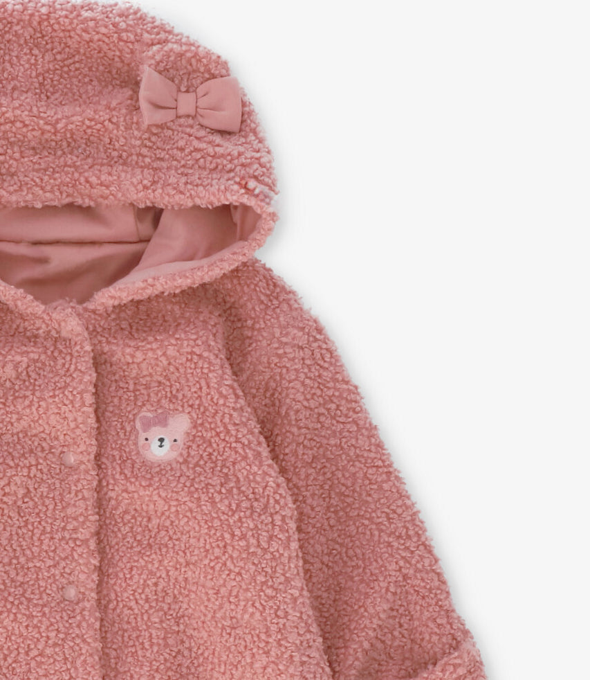 Saquito recién nacida sherpa rosado 4 Kids-2