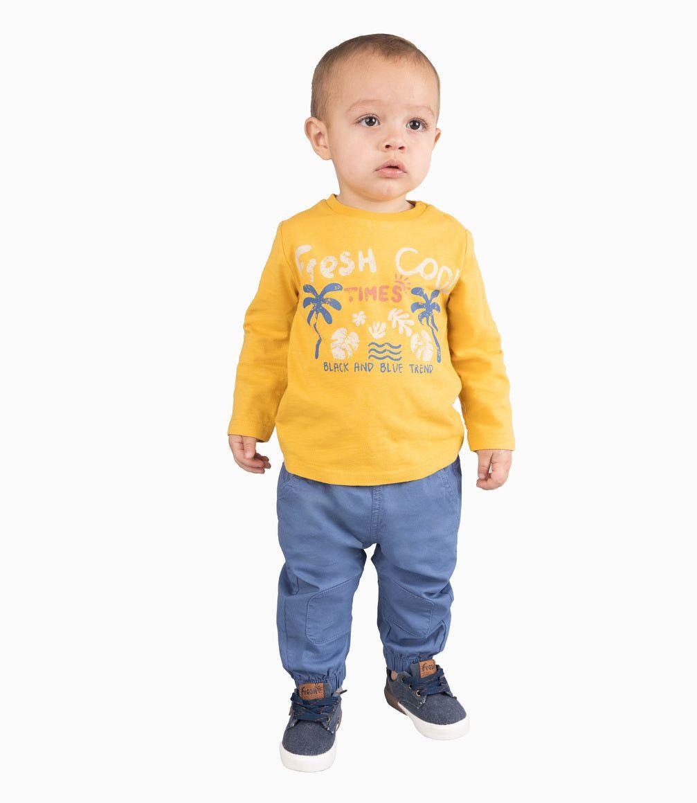 Polera Bebé Jaspeado Mostaza-8