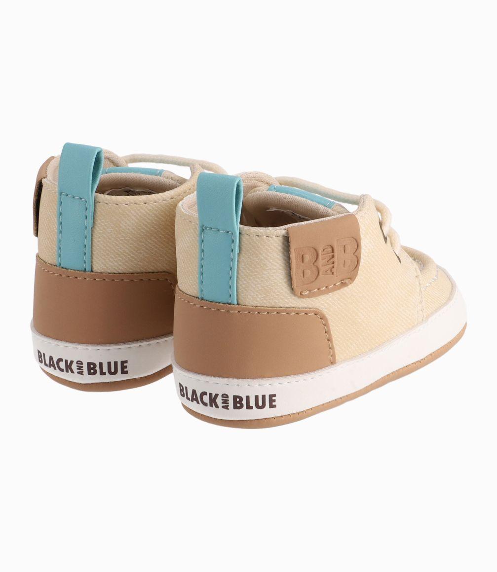 Zapato Recien Nacido Casual Black And Blue Beige-1