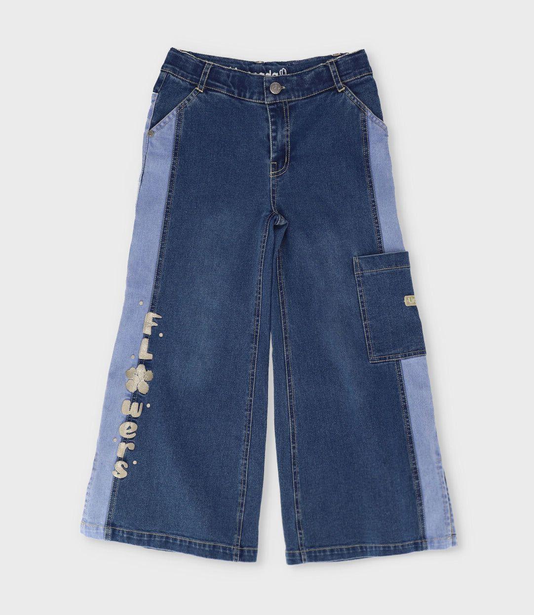 Jeans niña bicolor azul Limonada-1