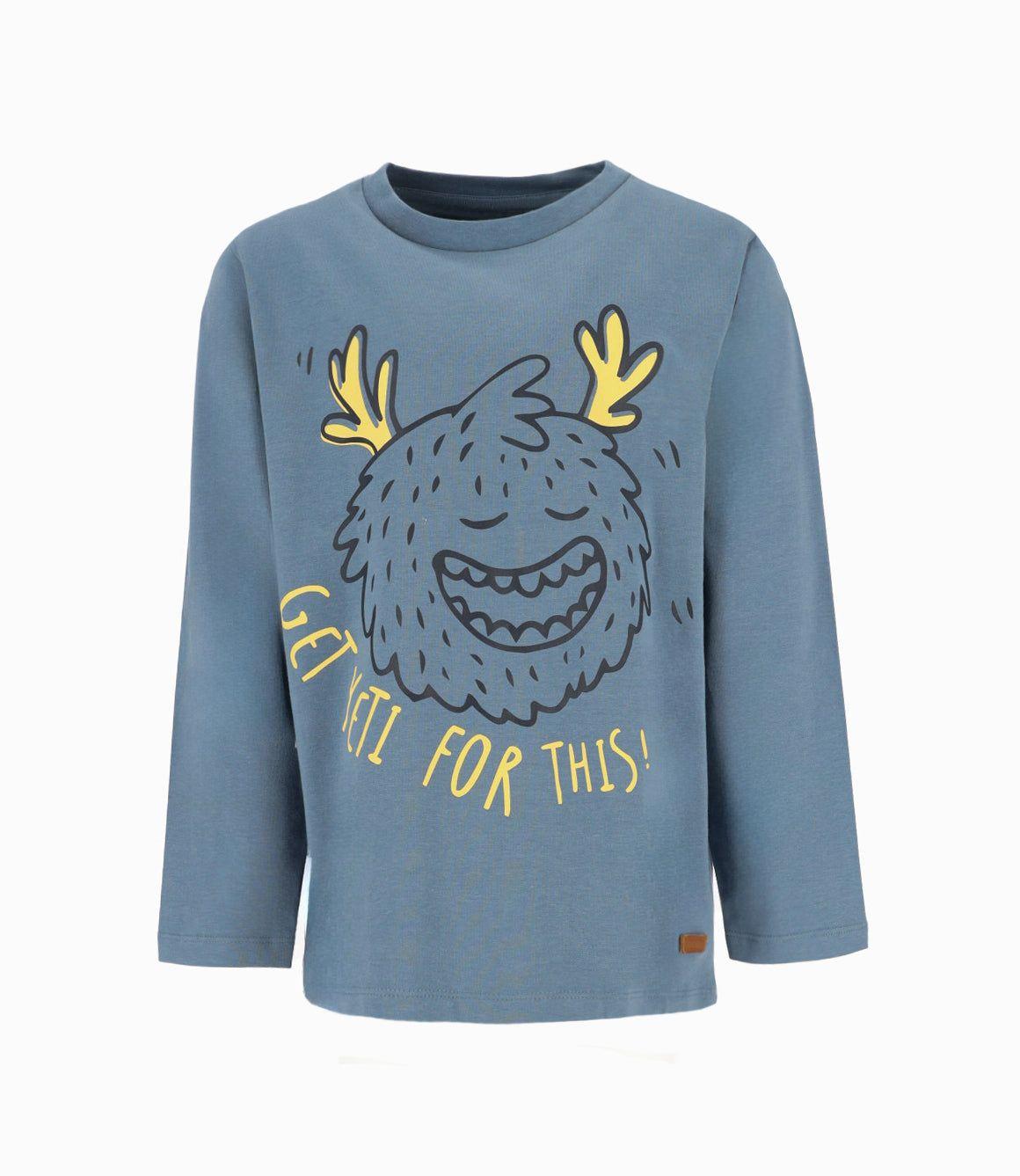 Polera niño con yeti azul Black and Blue-0