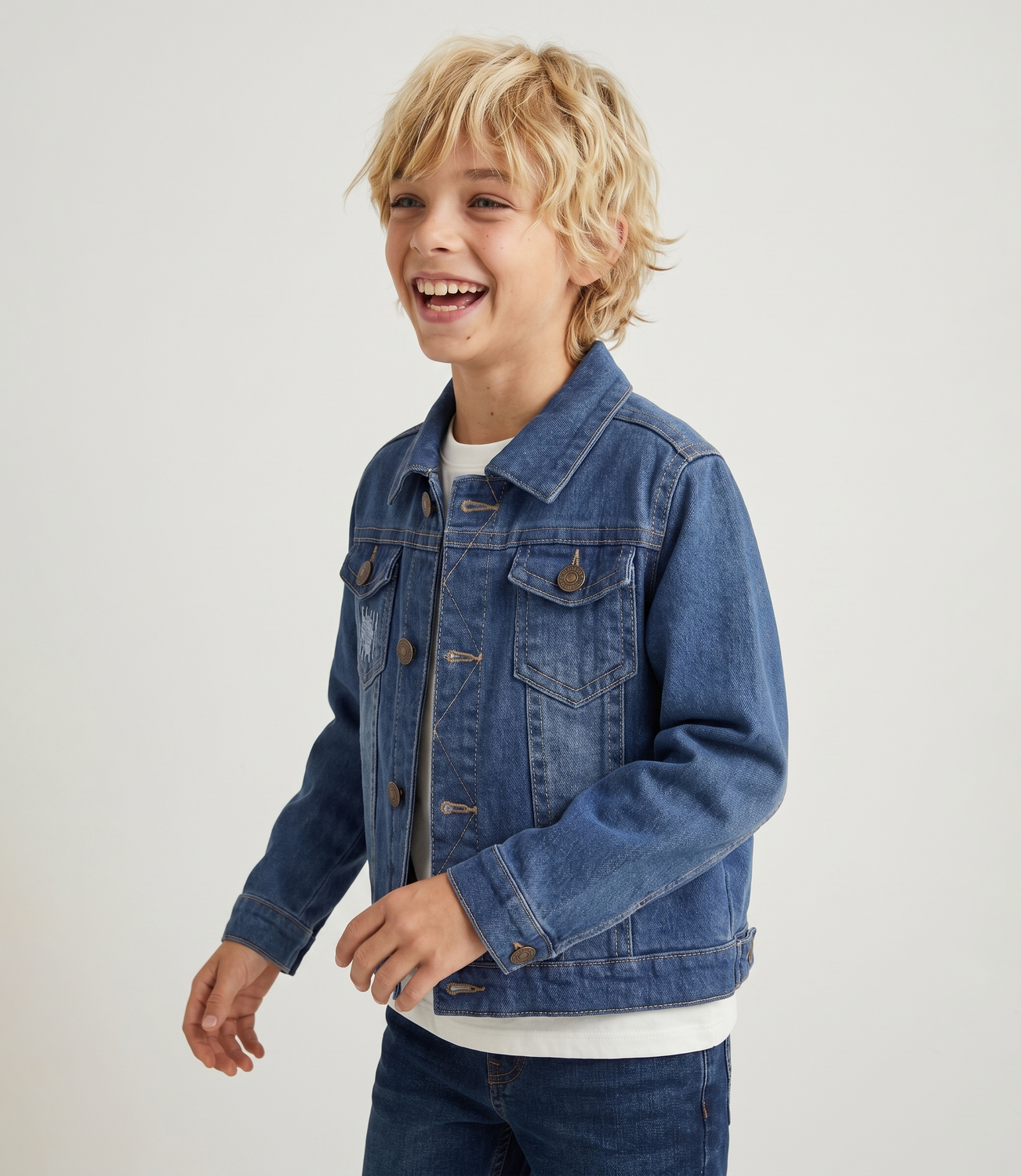 Chaqueta niño  B11071270109 denim azul Black and blue-0