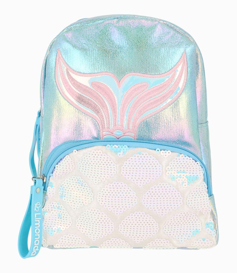 Mochila Con Diseño De Sirena Niña Celeste Limonada-0