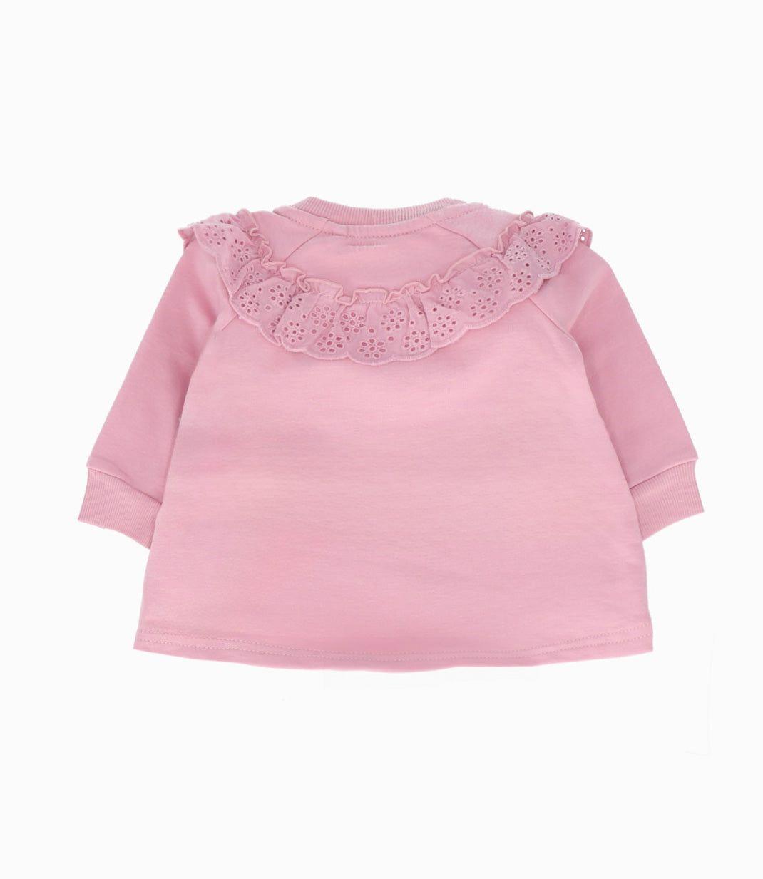 Conjunto recién nacida con vuelo palo rosa Limonada-2