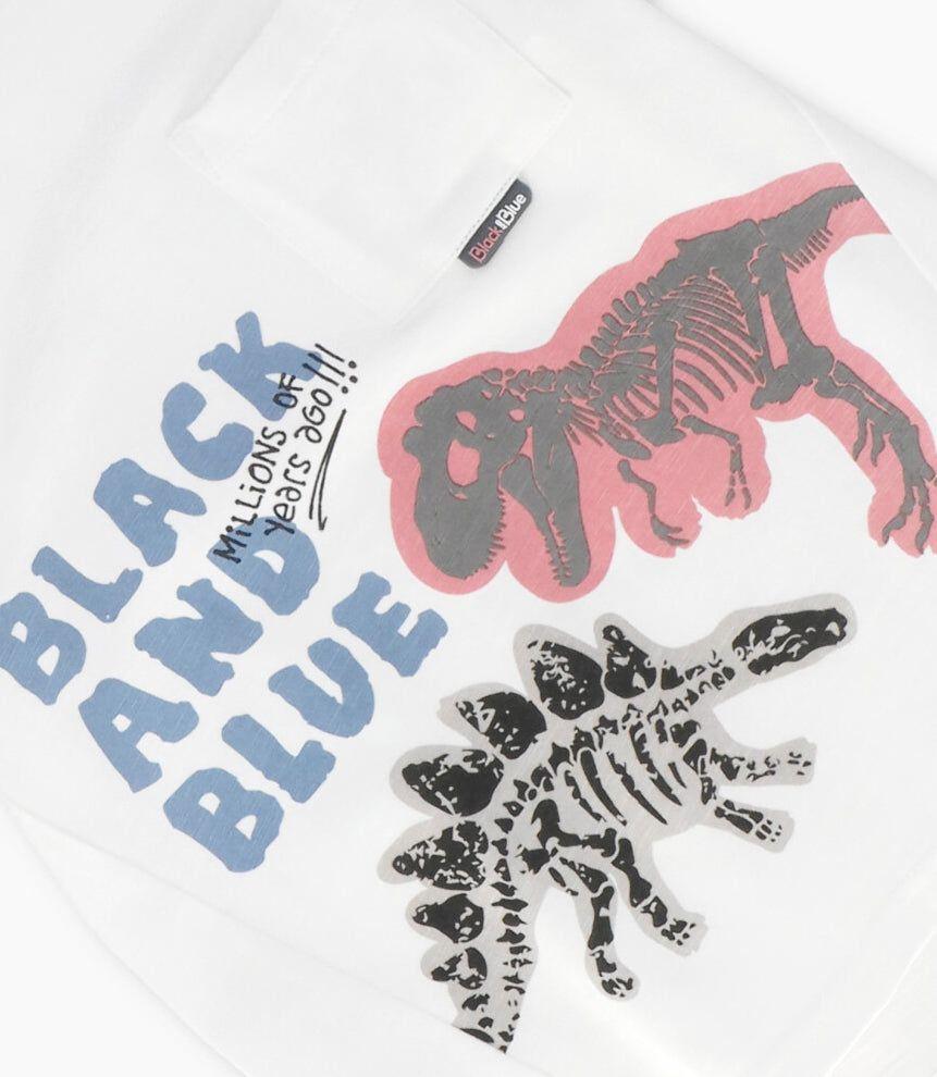Polera manga corta niño con diseño crudo Black and Blue-3