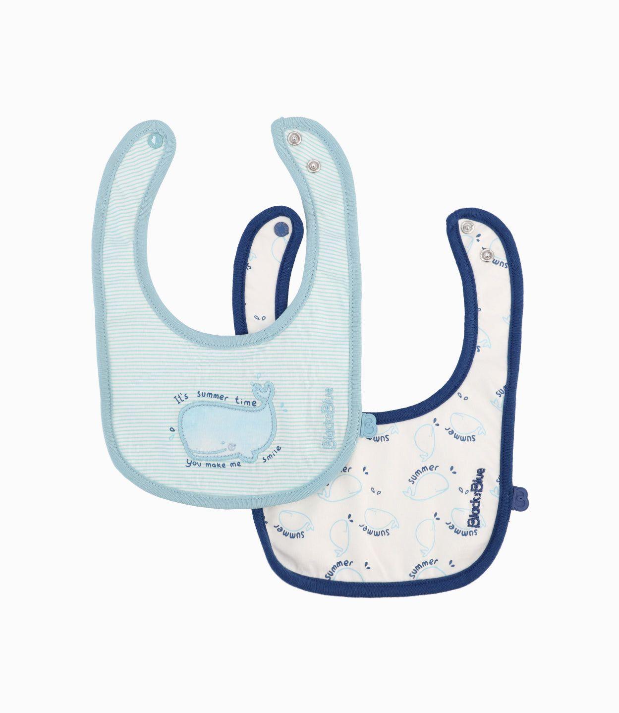 Pack Babero Recién Nacido Ballenas-0