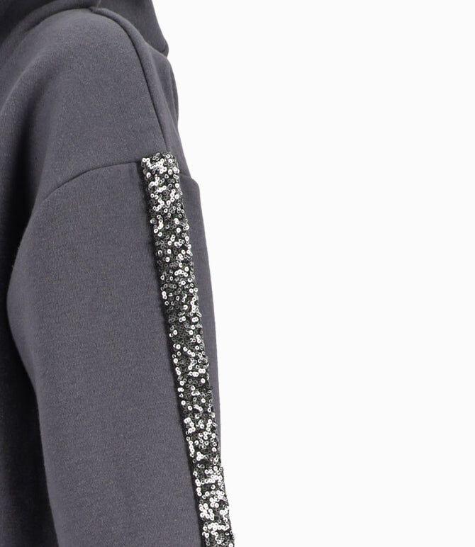 Polerón niña glitter gris 4 Kids-2